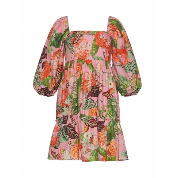 NEW Cara Cara Sip Sip Mini Dress - Avery Floral Pink Causal Cocktail Cotton - Picture 3 of 8